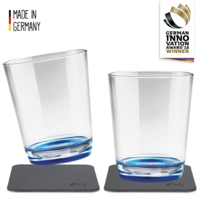 Silwy Magnetic Drinkglas Plast 250ml Blå 2-pack