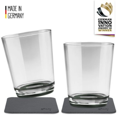 Silwy Magnetic Drinkglas Plast 250ml Grå 2-pack