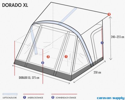 Tält Westfield Dorado 375 XL inkl. AAS