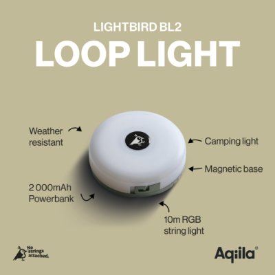 Aqiila Lightbird BL2 Utdragbar Ljusslinga 10m LED