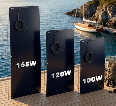 Solcell 165W Flat "Black line"