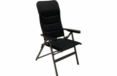 Campingstol Vengetind Svart Polstret