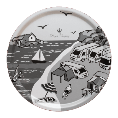 Bricka Smögen. Rund Royal Camping. 38cm
