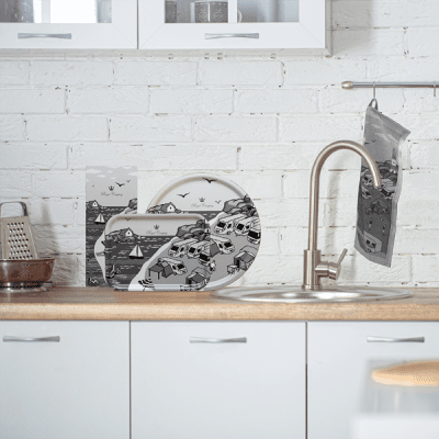 Bricka Smögen. Rund Royal Camping. 38cm