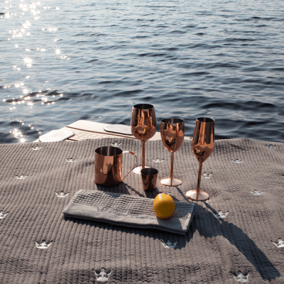 CHAMPAGNEGLAS 2-PACK 25CL KOPPARPLÄTERAD. ROYAL