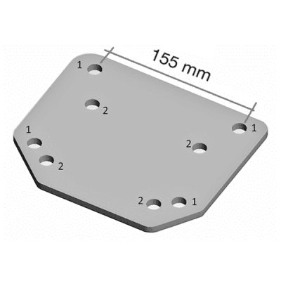 Monteringsplatta ALKO Chassi 2 ST