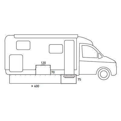Understycke Husbil 3-Del 120x70/400x75/120x75