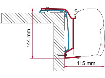 Adapter Fiamma serie 6. 4,0 m. Rapido S6 606F / 2024-.
