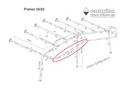 G-stång Prenox 22/19 