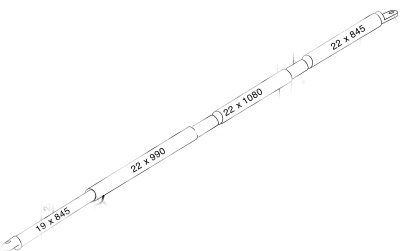 G-stång Prenox 22/19 
