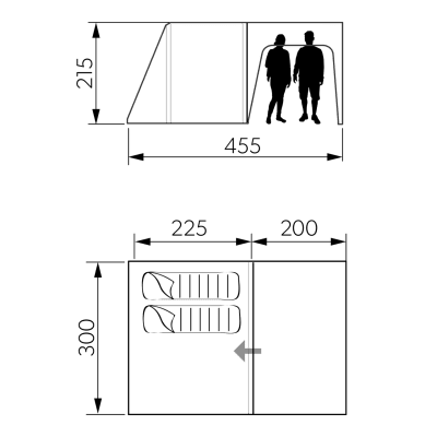 Mått Dometic Santorini FTK 2X4 TC