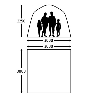 Mått Kampa Air Shelter 300