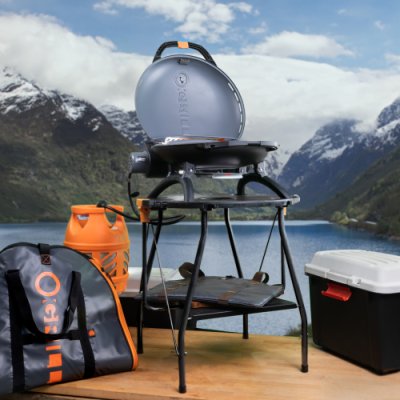 O-Grill O-Dock Grillbord Svart benstativ