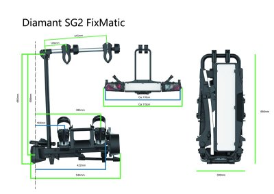 ProUser Cykelhållare Diamant SG2 FixMatic För 2 Cyklar