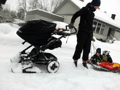 Snöwalk Orangea För Barnvagn/Skrinda