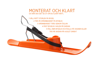 Snöwalk Orangea För Barnvagn/Skrinda